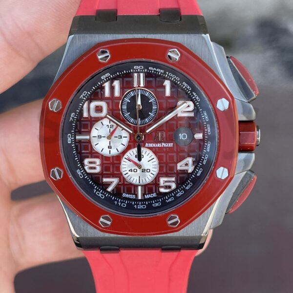 Audemars Piguet Royal Oak Kronograf Siyah-Kırmızı