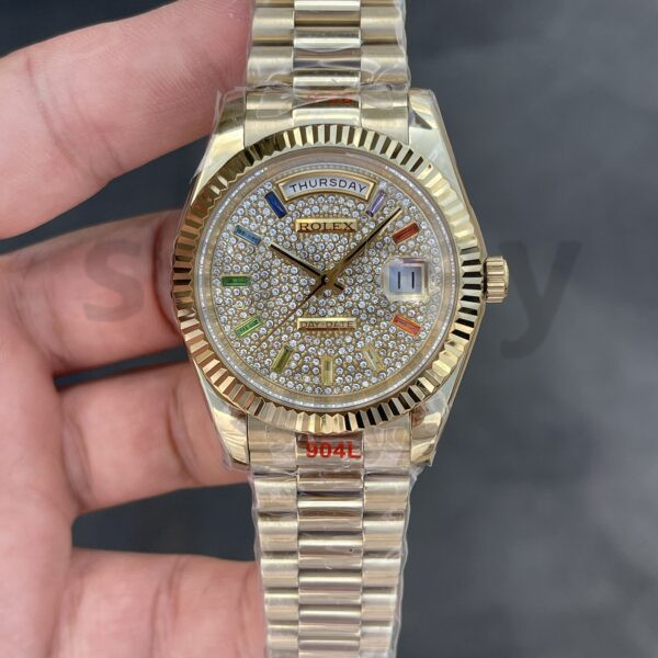 Rolex Day Date Gold 128238-0051 Rainbow İndex
