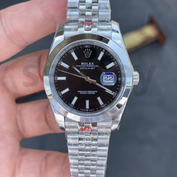 Rolex Datejust Düz Bezel Jubile Kordon Siyah Kadran