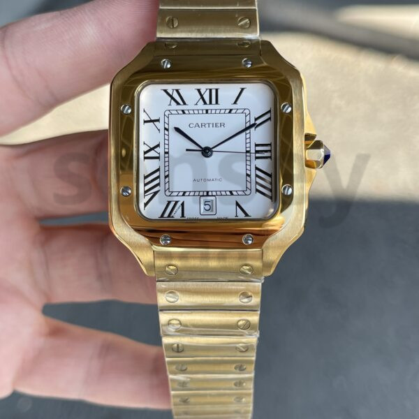 Cartier Santos Gold - Beyaz