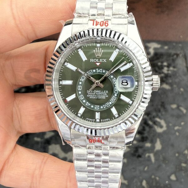 Rolex Sky-Dweller Silver Jubile Kordon Yeşil Kadran