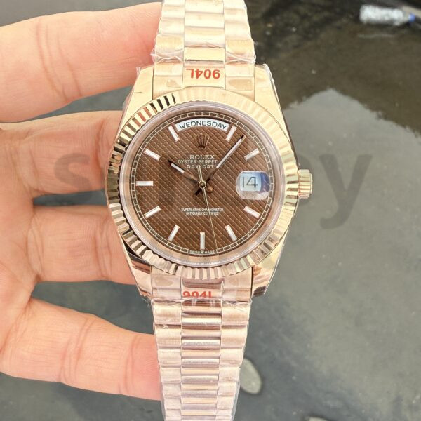Rolex Day Date Rose Gold  Chocolate 228235