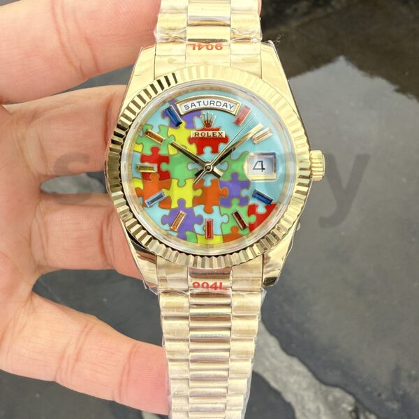 Rolex Day Date Gold PUZZLE DIAL 128238
