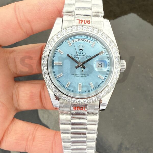 Rolex Day Date Ice Blue Baget Taşlı Kadran 128396TBR
