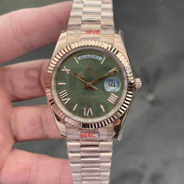 Rolex Day Date Rose Gold 228235 olive dial