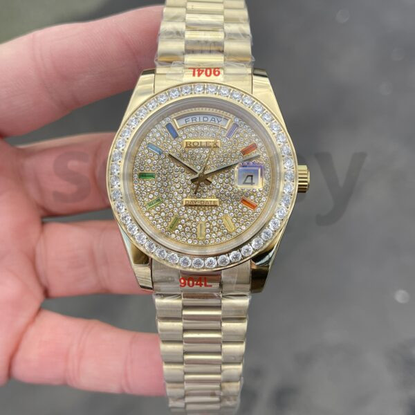 Rolex Day Date Gold 128238-0051 Rainbow İndex