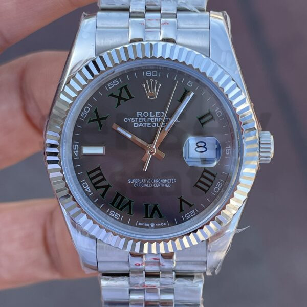 Rolex Datejust Fluted Bezel Jubile Kordon Wimbledon