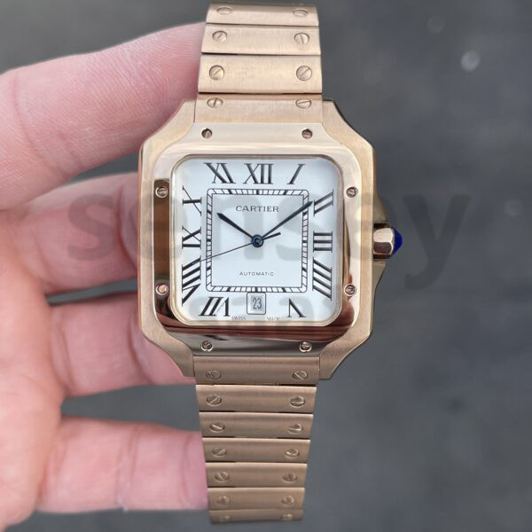 Cartier Santos Rose Gold Beyaz